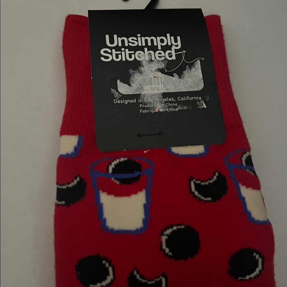 SOCKS chocolate cookie glass milk Oreo style DESSERT fun food BAKE New